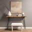 Alaterre Furniture 48" Live Edge Wood Console Table with Hairpin Metal Legs