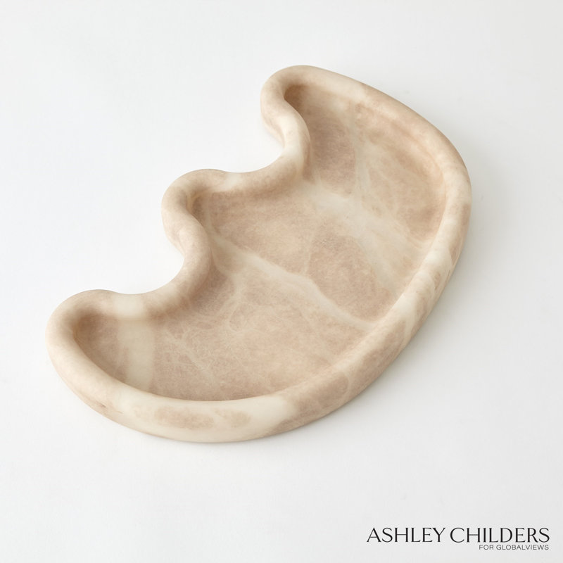 Amera Alabaster Tray, Beige