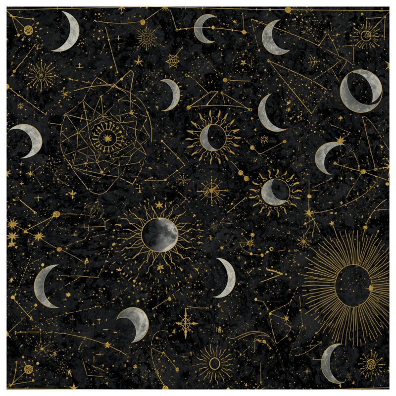 Tapis de bain Celestial Sun Moon Constellations, 24in W x 17in L