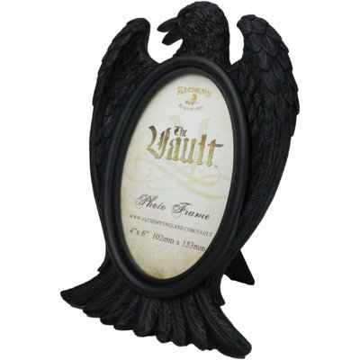 Gothic Edgar Poe Quoth The Raven Crow Decorative 4"X6" Picture Frame Figurine