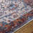 Glendale Heights Oriental Machine Woven Polyester Area Rug in Blue/Rose/Ivory-108496381