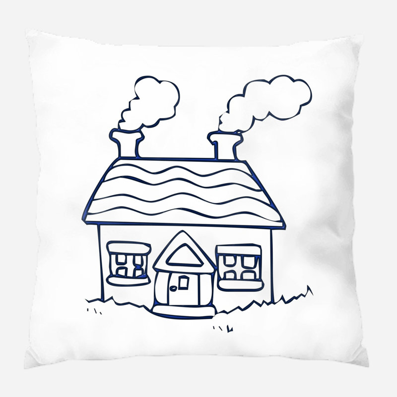 Housse et insert de coussin carré Dever, Microsuède, Intérieur