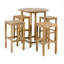 5 Pc Backless Teak Pub Set