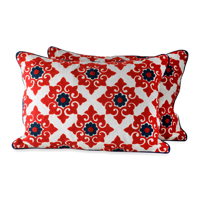 Housses de coussin en mélange de coton à la main Novica