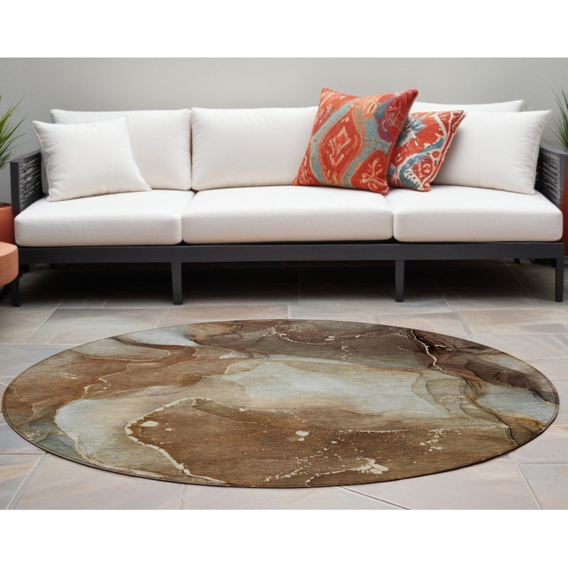 Tapis d'intérieur rond 8 po