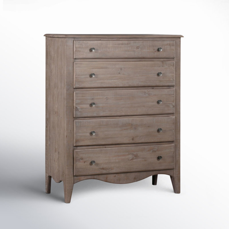 Commode 5 tiroirs en bois massif l 42 po, Désert