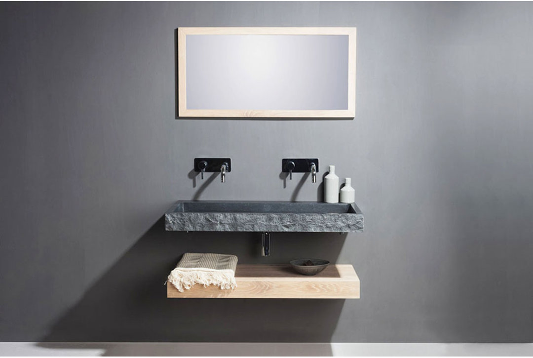 Aavni 60Cm Single Bathroom Vanity Top in Grey with Sink