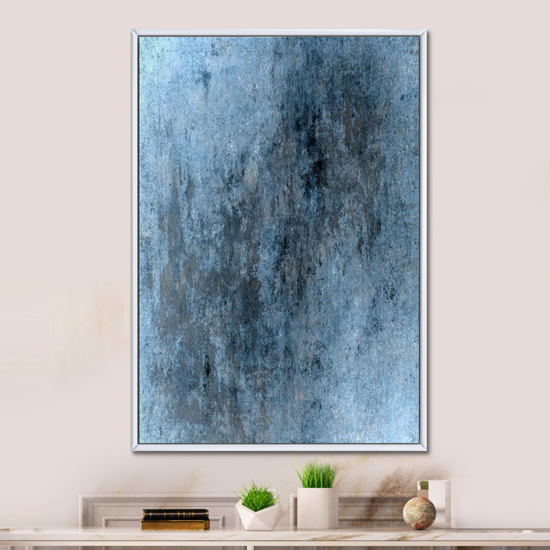 Art moderne gris et bleu II 2FL47752, Blanc, H 12 po x l 8 po x P 1 po