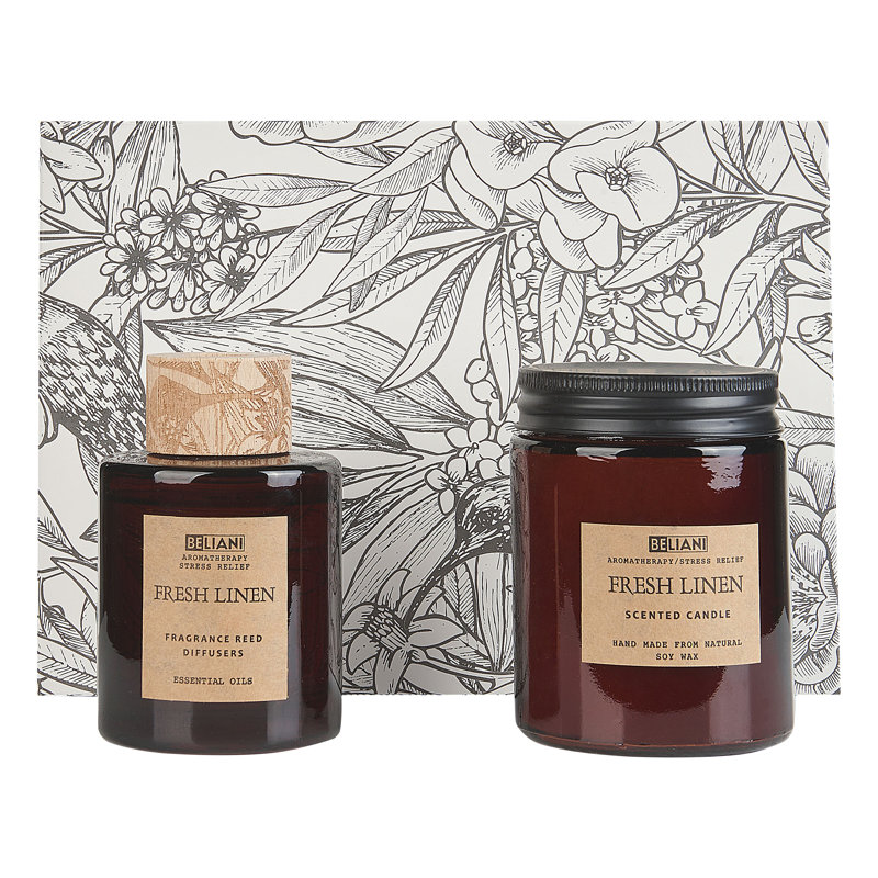 Scented Jar Candle, Brown, Fresh