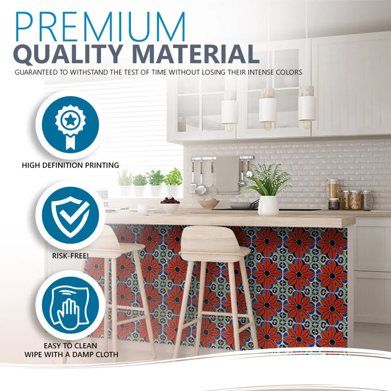 Carrelage mosaïque auto-adhésif en vinyle 8 po x 8 po (ensemble de 24)