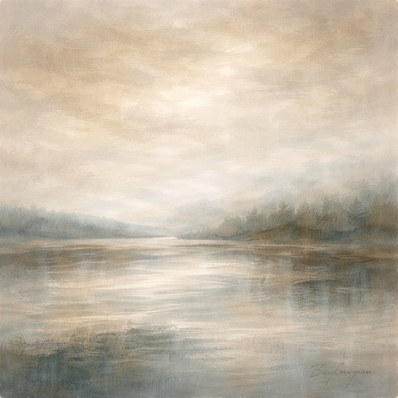 «Golden Lagoon», art mural sur toile tendue, L 12 po x H 12 po x P 1 po