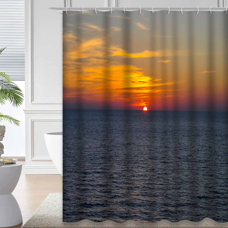 Magnifique rideau de douche Sunset Beach, L 72 po x l 78 po