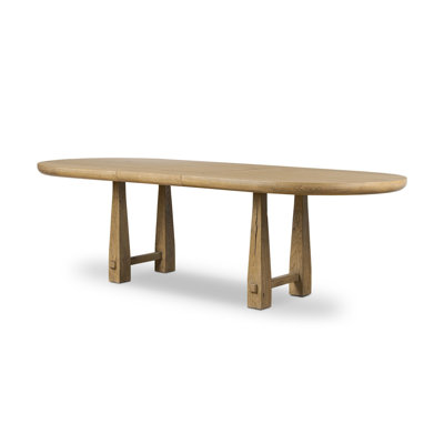 Godric Oval Extension Dining Table-Drifted Oak Veneer