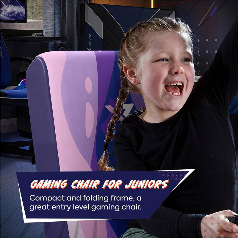 X Rocker Floor Game Chair, Pink