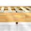 Structure de lit plateforme en bois massif Gerrell avec tête de lit sculptée - style Mid-Century moderne, capacité de 800 lb, support de matelas, aucun sommier requis, garantie de 5 ans-112609347-112609345