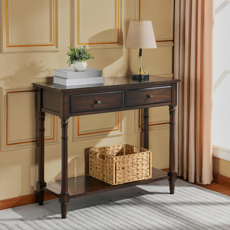 Beauman 90cm Console Table, Vintage Walnut