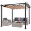 Pergola d'extérieur rétractable avec auvent en aluminium-106897479-106897476