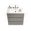 Meuble-lavabo gris 30 po - Polyvalent, polyvalent, élégant rangement, utilisation-1323127141