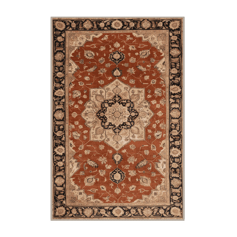 Tapis brun lavable à la machine