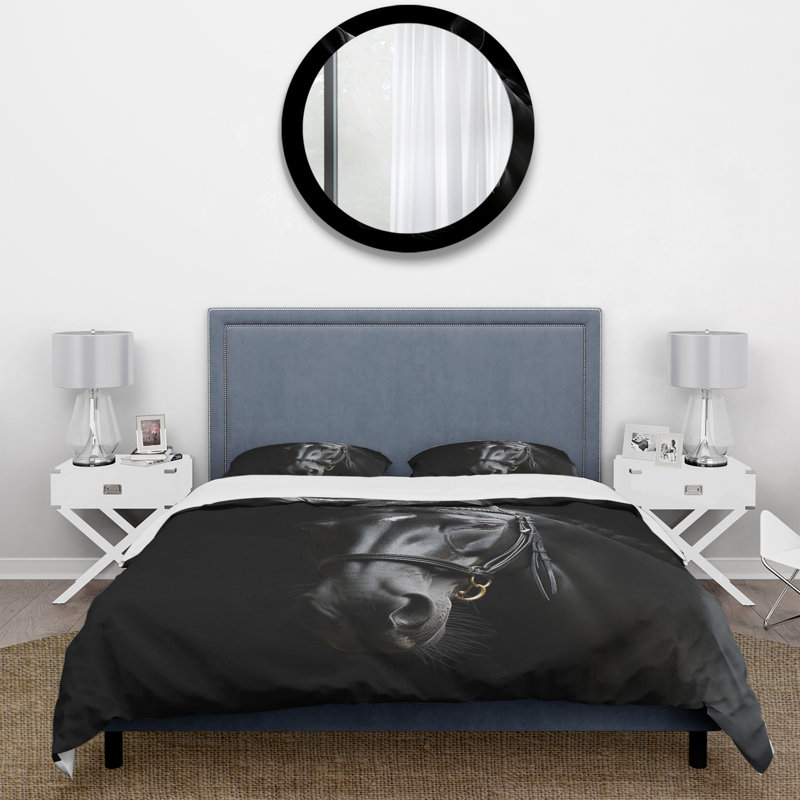 Horse Elegance - Ensemble de housse de couette animaux - Microfibre de polyester