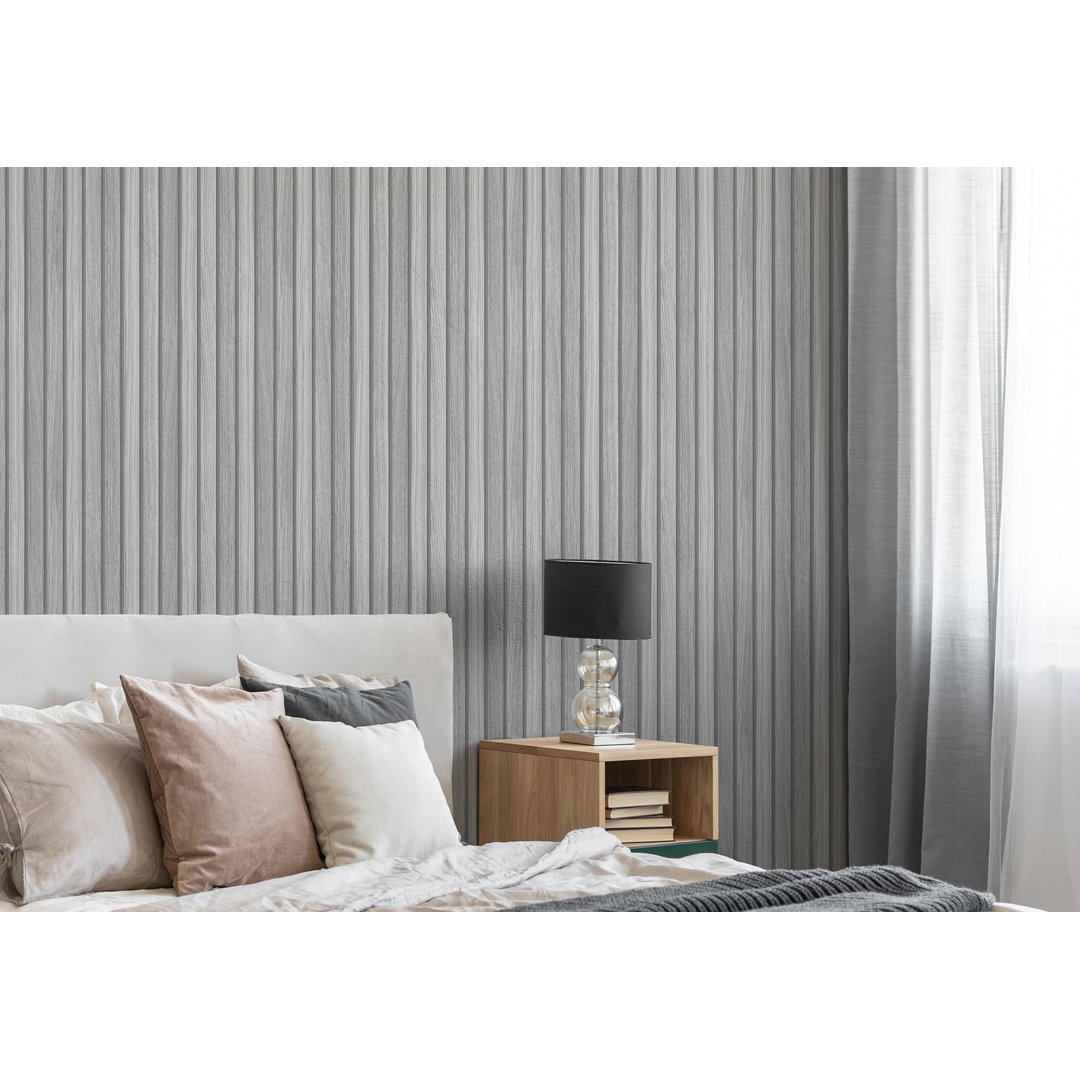 Fresco Unisex Grey Wooden Slats Wallpaper | Size: 10000Mm_x_520mm - Image 8
