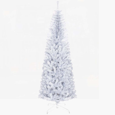 7ft Pencil Christmas Tree, White