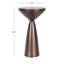 Table d'appoint ronde en métal Steeves