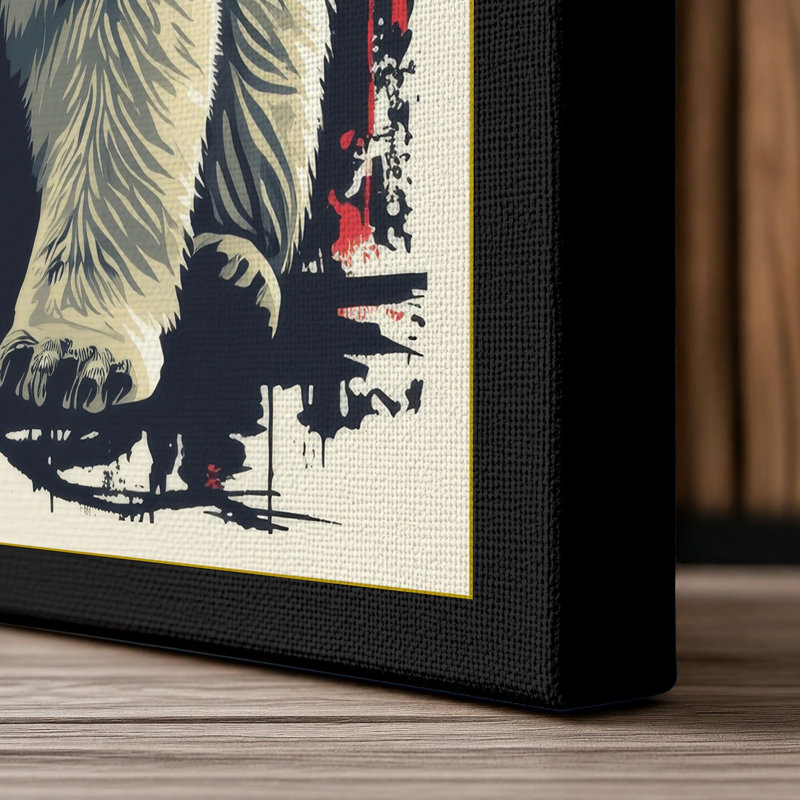 Confrontation Modern - Wrapped Canvas, 36x24 - 91.4 x 61.0 cm, Black Border