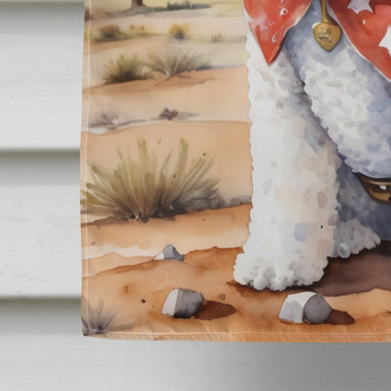 Drapeau Cowboy Welcome House, Bichon frisé