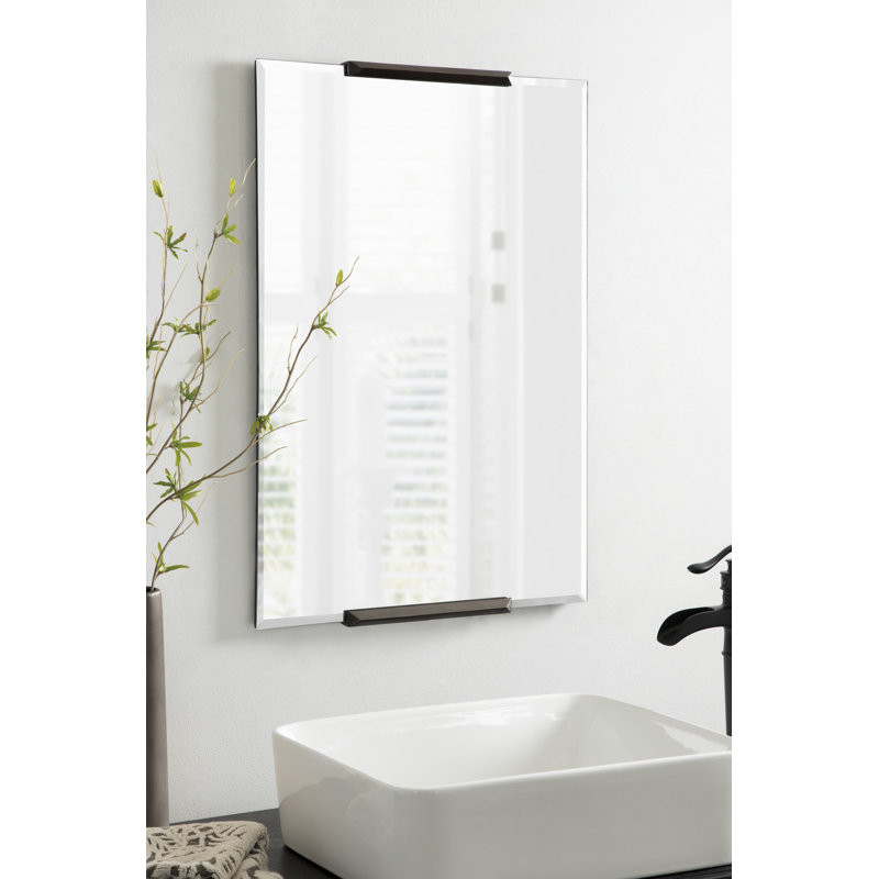 Miroir mural Beyunka, 30,5 po x 20 po, Bronze