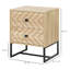Raul 48cm W Steel Bedside Table