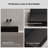 MonBlari 24" X 14" Solid Surface Rectangle Bathroom Vessel Sink Matte Black-120971972-131530042