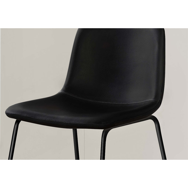 Chaise Ella, tabouret de bar ergonomique, Noir