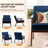 Solid Wood Mid-century Chair, Back Support, Blue Velvet Cover, For Bedroom, Living Room, Reading Area, Effortless Assembly Perspective Style Room Chair With And Curved Arms