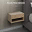 Wall-mounted Bedside Cabinet With Storage Drawers (Set of 2)-1980299613