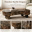 Table basse à plateau relevable irrégulier avec rangement caché et pieds sculpturaux Caston-2067796992