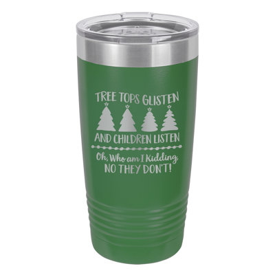 Gobelet et couvercle vert isolant Tree Tops