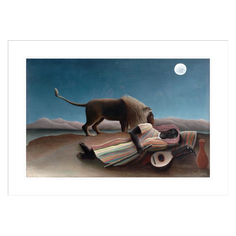 «La Bohémienne endormie» par Henri Rousseau, impression giclée encadrée, H 21,37 po x l 29,5 po