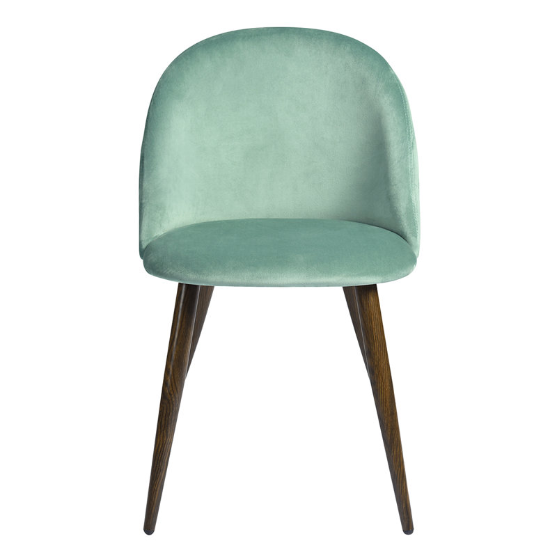 Abel 46cm H Velvet Upholstered Side Chair, Green