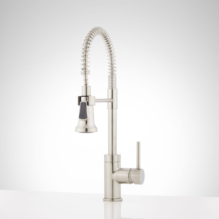 Presido Single Handle Kitchen Faucet with Pullm Down Spring Spout