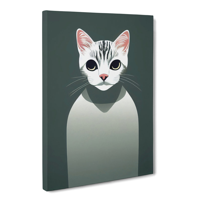 Cat Minimalism Vol.3 - Wrapped Canvas, 50cm H x 35cm W x 3cm D