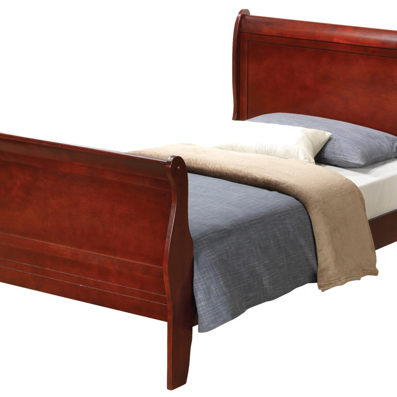 Charmant lit cerise traditionnel, Cerisier, Lit simple