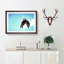 Flying Great Grey Owl in Abstract - Framed Print-55728026-55728027