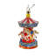Kurt Adler Pre-lit Hanging Glass Ornament, Warm White LED's, USB-Powered Carousel
