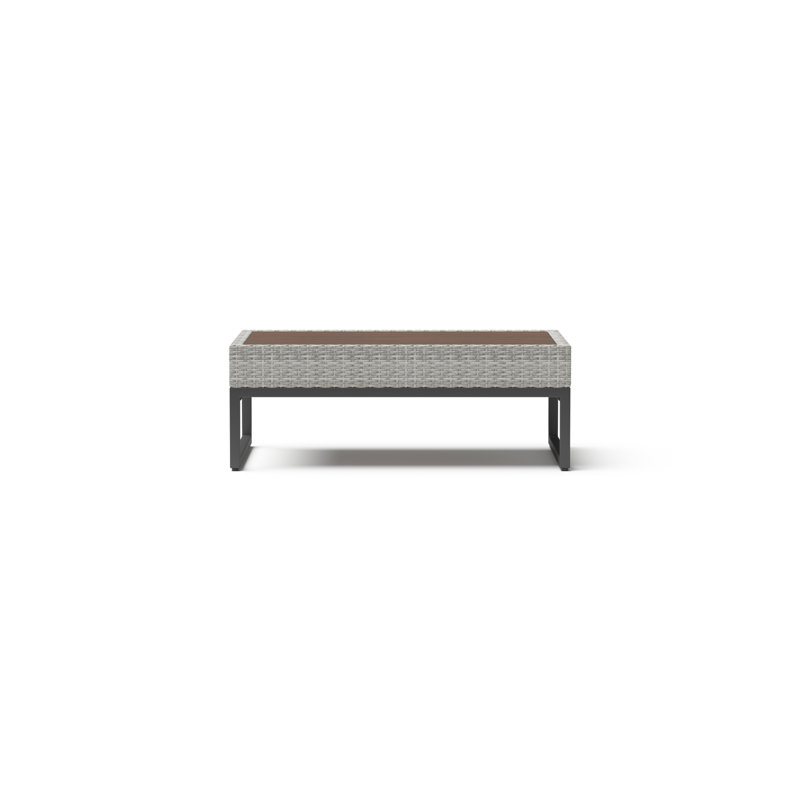 Sameko Rectangular Metal Outdoor Coffee Table , 26'' in. W 46'' in. D