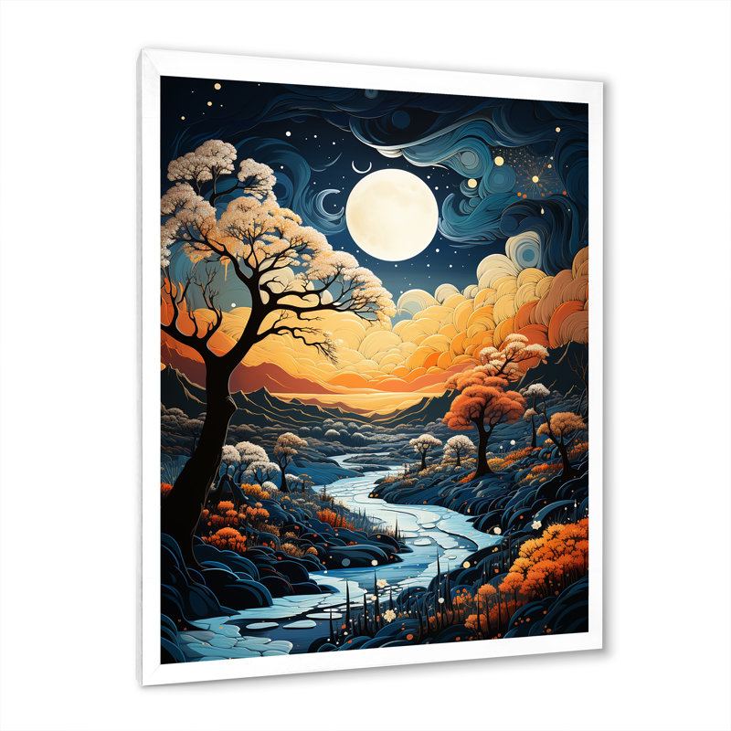 Paysage d'hiver de rêve, Cadre photo blanc, H 40 po x l 30 po x P 1,5 po