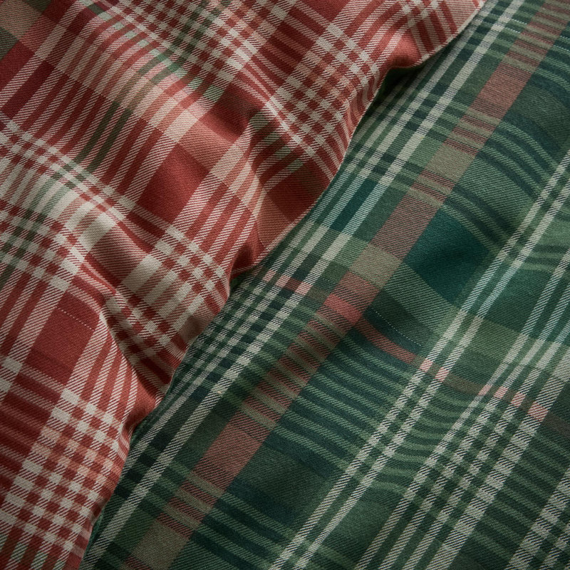 Cotton Chequered Duvet Cover Set with Pillowcases, Super King Duvet Cover + 2 Standard Pillowcases