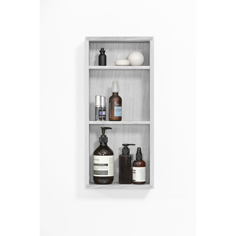 Mendocino Wall Bathroom Shelves, Oyster White