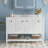 Vela 48" Fully Assembled Single Bathroom Vanity with Engineered Marble Top, Soft Closing and Splash Guard, White