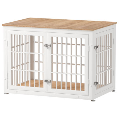 38 Inch Heavy Duty Dog Crate Furniture, Decorative Pet House End Table, Wooden Cage Kennel Furniture Indoor